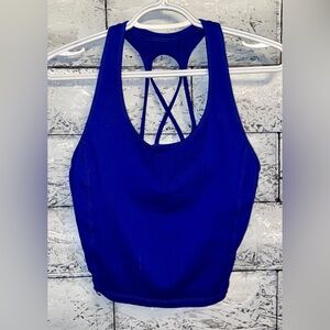 Old Navy Athletic Tank Top Blue Medium Cropped